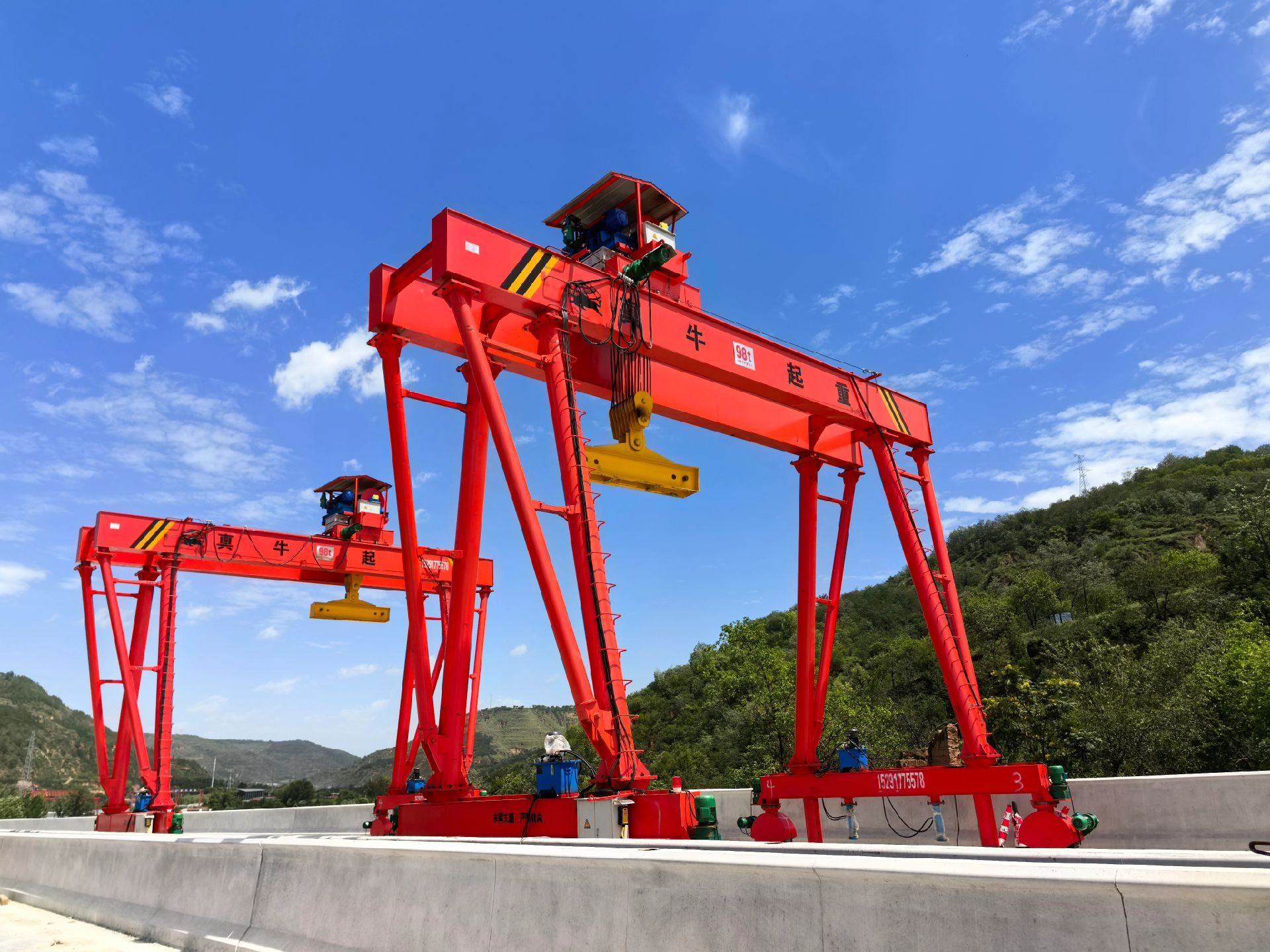 轮胎式龙门吊 RTG/MGH轮胎吊 MG双梁门机 98吨 露天料场 整机